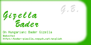 gizella bader business card